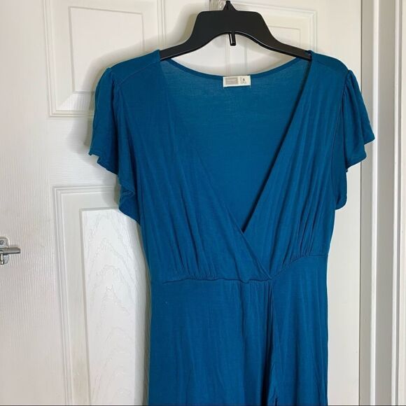 Old Navy Maternity Size Small Turquoise Color Light Ruffle Dress - Picture 5 of 9